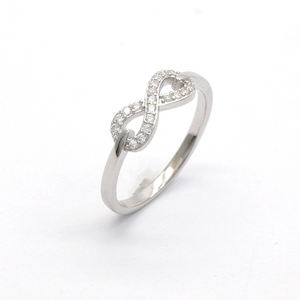 Пользовательские 8 Формы Кольцо Циркон Обручальное неограниченное кольцо 925 стерлингового серебра женщин - Product Image 1