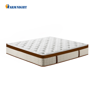 Colchón King Size Euro Top al por mayor con resortes ensacados <span class=keywords><strong>y</strong></span> espuma viscoelástica, colchón comprimido en caja - Product Image 1