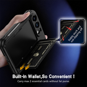 Premium Spray Paint Hard PC Card <b>Holder</b> Hinge Fold Phone Case for <b>iPhone</b> DUO Anti Scratch Tempered Glass Screen Stylus Cover - Product Image 2