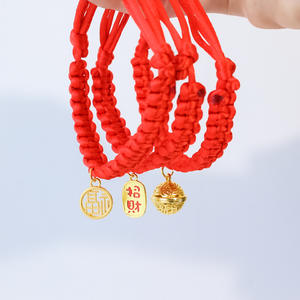 Chinesisches Neujahr Haustier Zubehör Rote Schnur Lucky Fortune Bell Kätzchen Hund Halskette Nettes Katzen halsband - Product Image 1