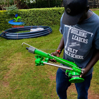 Canon à eau rotatif automatique à 360 degrés sur trépied, arroseur de 1,5 pouce, système d'irrigation par canon à pluie pour les fermes