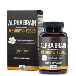 Hot Sale Alpha Brain Capsules NootropicSupplement Memory Support Brain Booster 90 Count