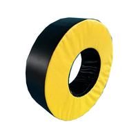 Anneau de Tackling en Mousse PVC pour Rugby 140x70x30cm, Tube de Tackling pour Entraînement de Football, Roue en Mousse Souple pour Exercices de Défense, Logo Personnalisé
