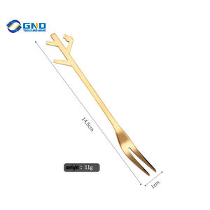 Cuchara creativa de acero inoxidable para helado, cuchara agitadora de café para pastel de entrepierna para el hogar, tenedor para ensalada de frutas - Product Image 6