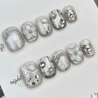 Nouvelle Arrivée Faux Ongles à Presser Faits Main Personnalisés en Acrylique – Design de Noël Personnalisé
