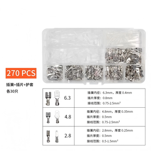 ชุดเครื่องมือ 270 ชิ้น คีมย้ำสายไฟเหล็กกล้าคาร์บอนสูง รุ่น SN-48B สำหรับเชื่อมต่อสายไฟอุตสาหกรรม ขนาด 16 AWG พร้อมด้ามจับสีส้ม - Product Image 4