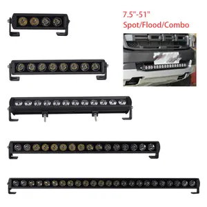 Super Slim 8 ''14 20inch 39'' 26 51 Polegadas Barras De Luz Led Curvo Única Linha Barra De Luz 4X4 LED Straight bumper LED barra de luz