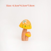 Doux mignon sculpté à la main champignon ornements créatif gravure sur bois pour la décoration intérieure cadeaux bureau bureau accessoires décoratifs
