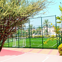 Gazon artificiel pour terrain de football, tapis de jeu extérieur, gazon synthétique naturel et clôture pour terrain de football, terrain de futsal
