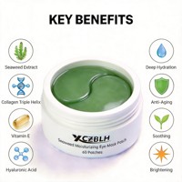 XCZBLH Patchs pour les yeux à l'algue marine 60 pièces Masque pour les yeux en gel OEM ODM Marque privée Hydratant Anti-âge Raffermissant Cernes Soin de la peau