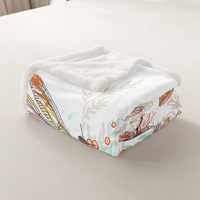 Nouvelle conception de couverture personnalisée à imprimé floral pour l'hiver, couverture double couche en flanelle et en sherpa