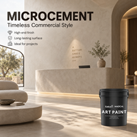 Système de revêtement mural et de sol en microciment acrylique magique imperméable pour surfaces murales et de sol intérieures et extérieures