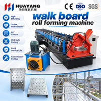 Machine automatique de profilage de planches d'échafaudage, machine de fabrication de panneaux de terrasse en acier pour échafaudages avec découpe hydraulique