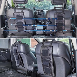 Portador de varilla de poste de asiento trasero de vehículo de pesca para reposacabezas soporte colgante 3 postes soporte de coche de caña de pescar - Product Image 1