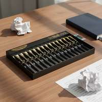 Stylo plume de luxe en laiton massif - Stylo professionnel pour cadres avec triple pointe polyvalente