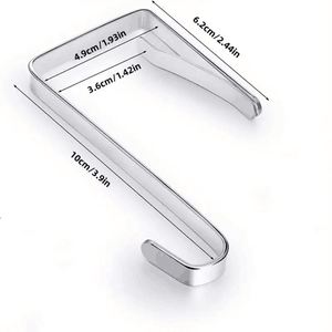 8pcs Heavy Duty Metal Over Door <b>Hooks</b> Single Tier for Hanging Clothes Towels <b>Bathroom</b> Wall Storage Versatile Use Kitchen Tools - Product Image 2