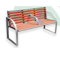 Banc de patio moderne en HDPE avec cadre en métal pour parcs extérieurs, gymnases, centres commerciaux et hôpitaux-résistant à l'eau et durable