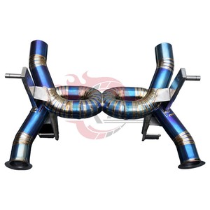 Vortex Car Performance Titanium Muffler for Lamborghini Aventador SVJ LP770 Blue Straight Full Exhaust Factory - Product Image 3