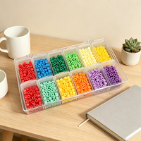 Lot de 24 mini-bouteilles rectangulaires en PS recyclables pour micro-perles et paillettes de nail art – Vente en gros usine