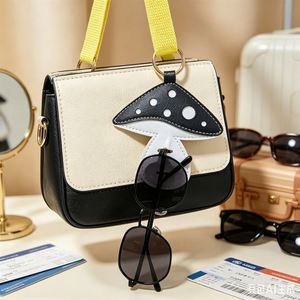 Pu Leather Mushroom Shaped <b>Creative</b> Fun Resin Glasses Keeper Portable Travel Sunglasses Holder for <b>Gifts</b> - Product Image 3