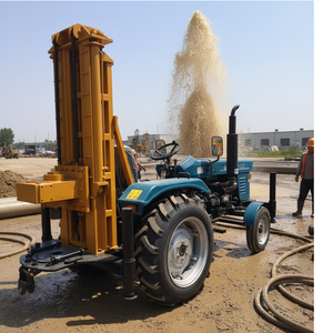 Machine de forage de puits d'eau DTH montée sur tracteur à trois roues, personnalisable, avec moteur hydraulique, <span class=keywords><strong>pour</strong></span> forage de 200m - Product Image 1