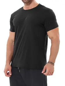 Premium High Quality Customized Logo Printing Men Short Sleeves T Shirt Polyester Cotton Men T Shirt