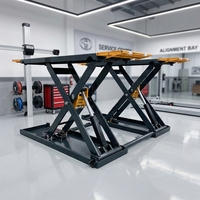 Elevador de Tijera Hidráulico Portátil de Doble Cilindro para Autos, de 4 Toneladas, Elevación Media, Alta Resistencia, Altura de Elevación de 1000 mm, Fuente de Alimentación de 220V/240V/380V