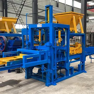 Automatic Press Road Paver Laying Hollow Concrete Cement Brick Molding Recycled Plastic Cement Brick Making Machine