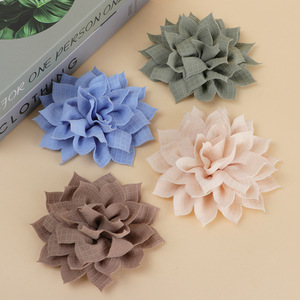 เครื่องประดับผมดอกคามิลเลียผ้าหลายชั้น ทำมือ DIY สำหรับตกแต่งวันเกิดเด็ก - Product Image 3