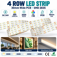 Bandes LED en gros, rubans LED multi-rangs, éclairage blanc chaud 3000K 4000K 6000K pour l'éclairage commercial, fabricant OEM ODM