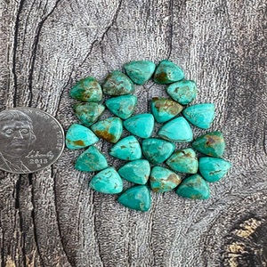 Calibrated 8mm Trillion Loose Gemstones Kingman and Royston Turquoise for Jewelry Making Custom Rings <b>Necklaces</b> and Earrings - Product Image 1