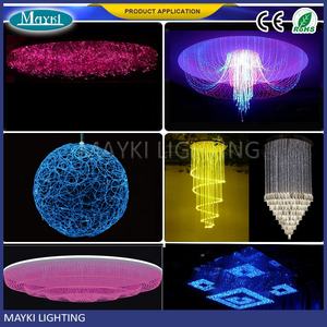 Rideau lumineux à <span class=keywords><strong>fibre</strong></span> <span class=keywords><strong>optique</strong></span> en cascade de 6 couleurs avec câbles latéraux à fibres optiques scintillants et projecteur lumineux - Product Image 2