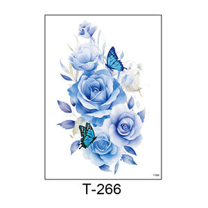 Tatuaggi Temporanei Sexy Personalizzati per Donne Adulte, Tatuaggi 3D a Farfalla e Rosa, Impermeabili, Ecologici, Arte Corporea - Product Image 3