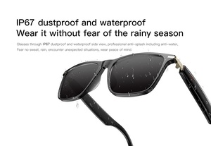 Lunettes audio intelligentes sans fil pour appels, écoute de musique, commande tactile pour changer de musique, assistant vocal, étanches IP67, lunettes audio IA - Product Image 4
