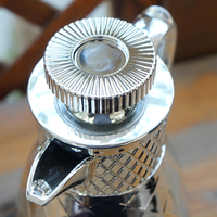 Termo de Plástico con Revestimiento Interior de Vidrio Estilo Árabe, con Patrón de Rejilla, para Café y Té