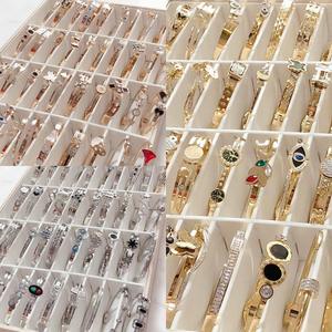 Accessoires de bijoux fantaisie, zircon, plaqué or 18 carats, vente en gros, bracelets en acier inoxydable en vrac - Product Image 3