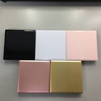 Mini miroir de maquillage portable à double face, compact, pliable, avec lumière LED noire, mignon et pratique