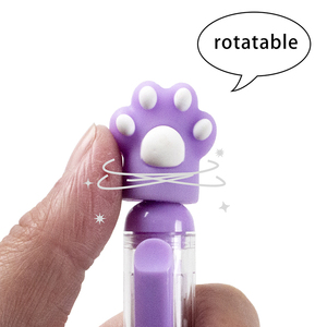 O & Q luxe Kawaii mignon Design patte de <span class=keywords><strong>chat</strong></span> 0.7mm stylos à bille encre noire et bleue stylos rotatifs ensemble cadeau pour l'écriture - Product Image 2
