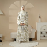 Nouvelle arrivée, robes décontractées modestes en satin sans couture, grande taille, manches longues, abaya pour femmes musulmanes, pour l'été