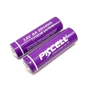 PKCELL品牌热销优质Li-SOcl2电池er14505 3.6v锂电池aa er14505