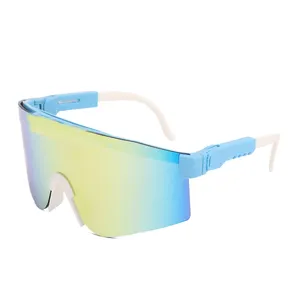 Occhiali sportivi antivento da ciclismo all'aperto con montatura grande occhiali da sole da spiaggia personalizzati Unisex