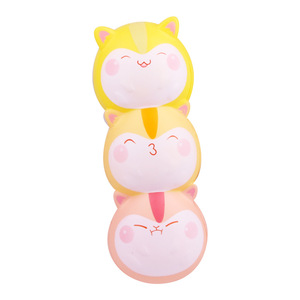 Cute Animal Cartoon Three-Head Hamster Pu Slow <b>Rebound</b> Toy Fidget Toy For Kids 2 To 4 Years Unisex - Product Image 1