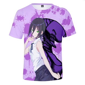 Fashion Design Custom Camisa Poliester High Quality Plain t <strong>Shirt</strong> Anime <strong>Shirt</strong> Streetwear <strong>Chainsaw</strong> <strong>Man</strong> <strong>Shirt</strong> - Product Image 6