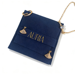 Emballage d'enveloppe élégant avec logo personnalisé, pochette pour collier de bijoux, sac d'enveloppe blanc, pochettes en microfibre pour bijoux - Product Image 6