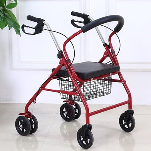 Andador Plegable de Cuatro Ruedas para Personas Mayores, Resistente, Capacidad de 120 kg, Carrito de Movilidad Portátil con Ruedas de PU - Product Image 2