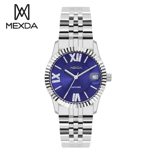 Mexda Fashion Diamond-Set Women's With Date Small Dial Luxury Sapphire Crystal Roman No. Watch 10atm Quartz Ladies Relojes
