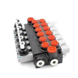 Vanne directionnelle manuelle hydraulique P40 G12 G38 multi-voies 40L 6 plaques 250 bars pour machines d'ingénierie - Product Image 2