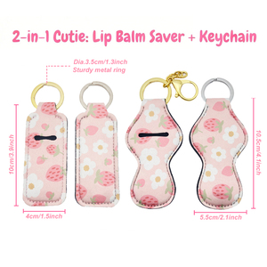 Porte-clés mignon pour baume à lèvres, brillant à lèvres, rouge à lèvres, baume et stick hydratant pour les lèvres, pendentif de plage - Product Image 4