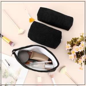 <b>Small</b> Makeup <b>Bag</b> for Purse, Travel Cosmetic <b>Bag</b> Makeup Pouch Corduroy Portable Versatile Zipper Pouch for Women - Product Image 3