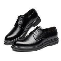 Mocassins à lacets plateforme en cuir véritable avec semelle extérieure en cuir collé, doublure en maille respirante et amortissante, design intemporel